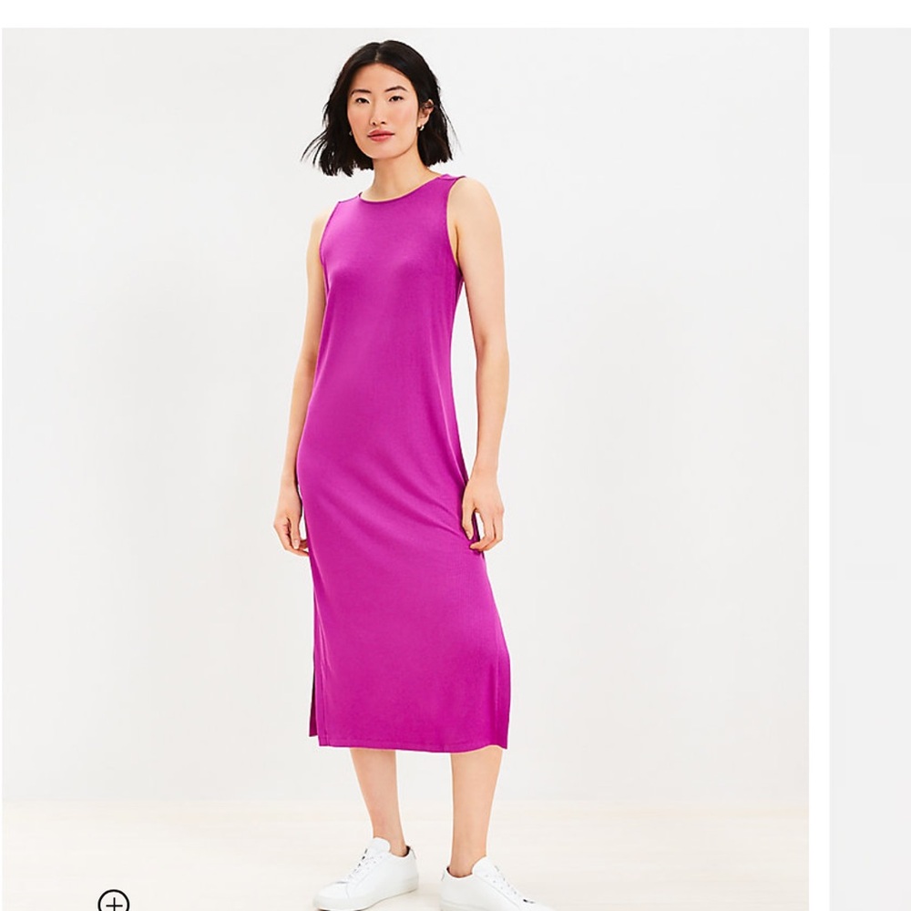 NWT! Loft, Beautiful Midi Dress with Cutout Back!